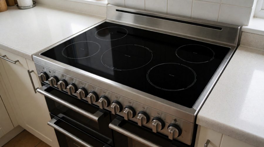 Induction zones are marked on the glass because there is nothing to see when they are running